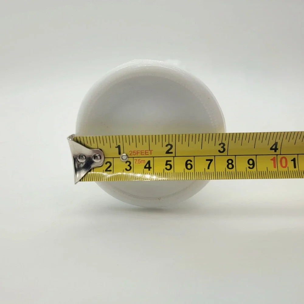 Vintage Milk Glass Bud Vase Scalloped Rim Geometric Starburst Pattern 9 Inch